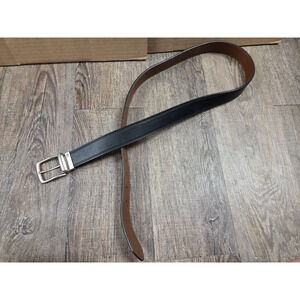 Tommy Hilfiger Men's Black Brown Faux Leather Reversible Belt Size 40